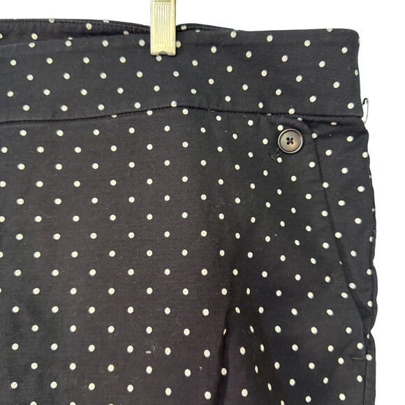 Loft Plus Womens Marisa Skinny Polka Dot Pants Size 20 Black & White - Picture 3 of 9